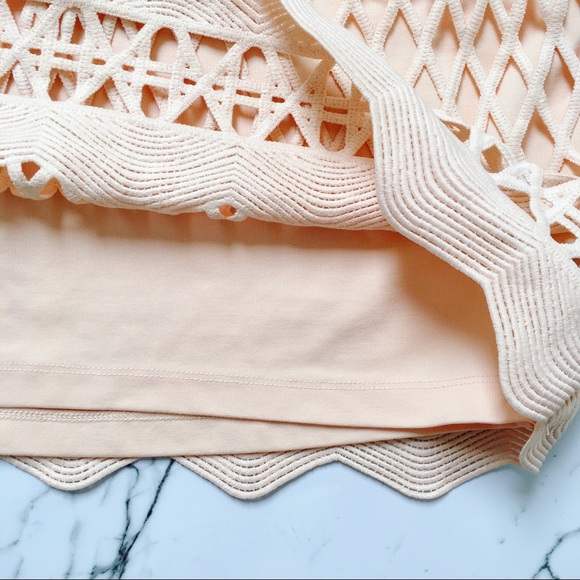 Kendall + Kylie Pale Pink Sleeveless Crochet Top - Picture 5 of 8